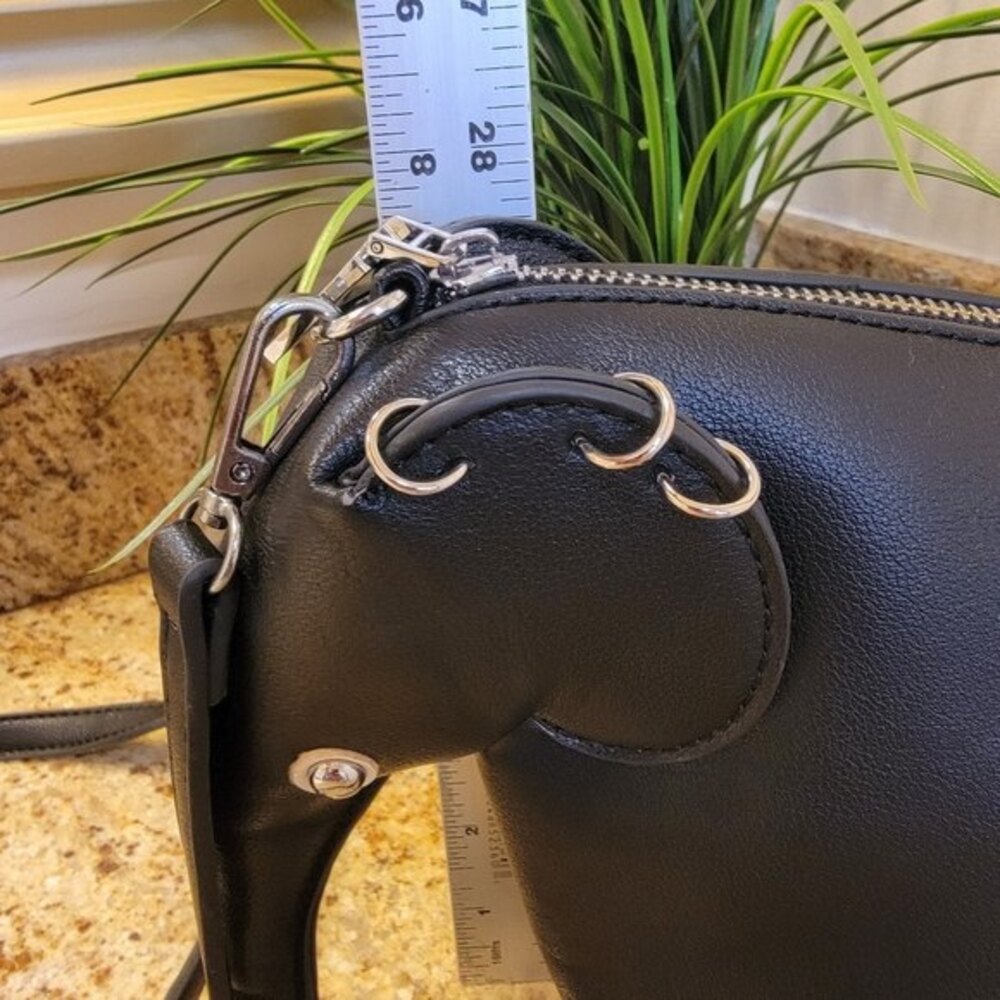Black elephant crossbody clutch purse Small * - Picture 10 of 16